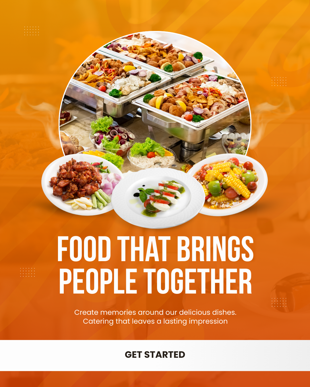 Catering interior content for catering social media automation