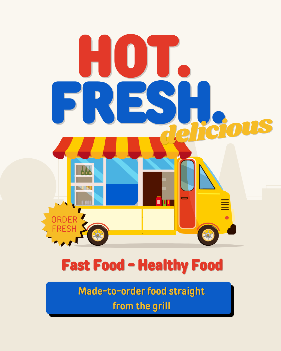 Food Truck interior content for food truck social media automation