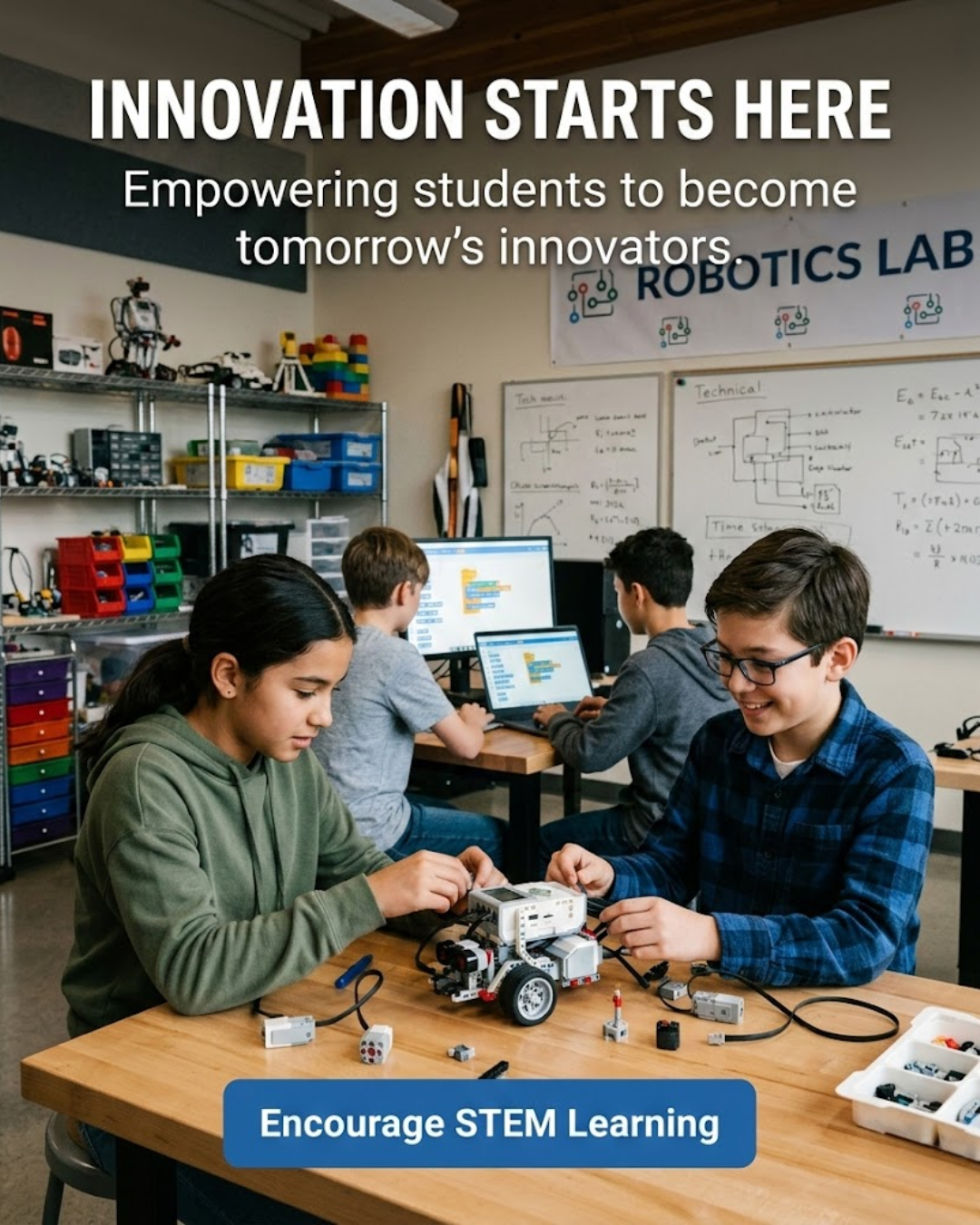 School & College interior content for education social media automation