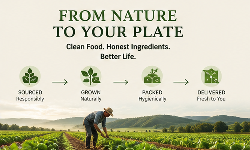 Organic Food interior content for organic food social media automation