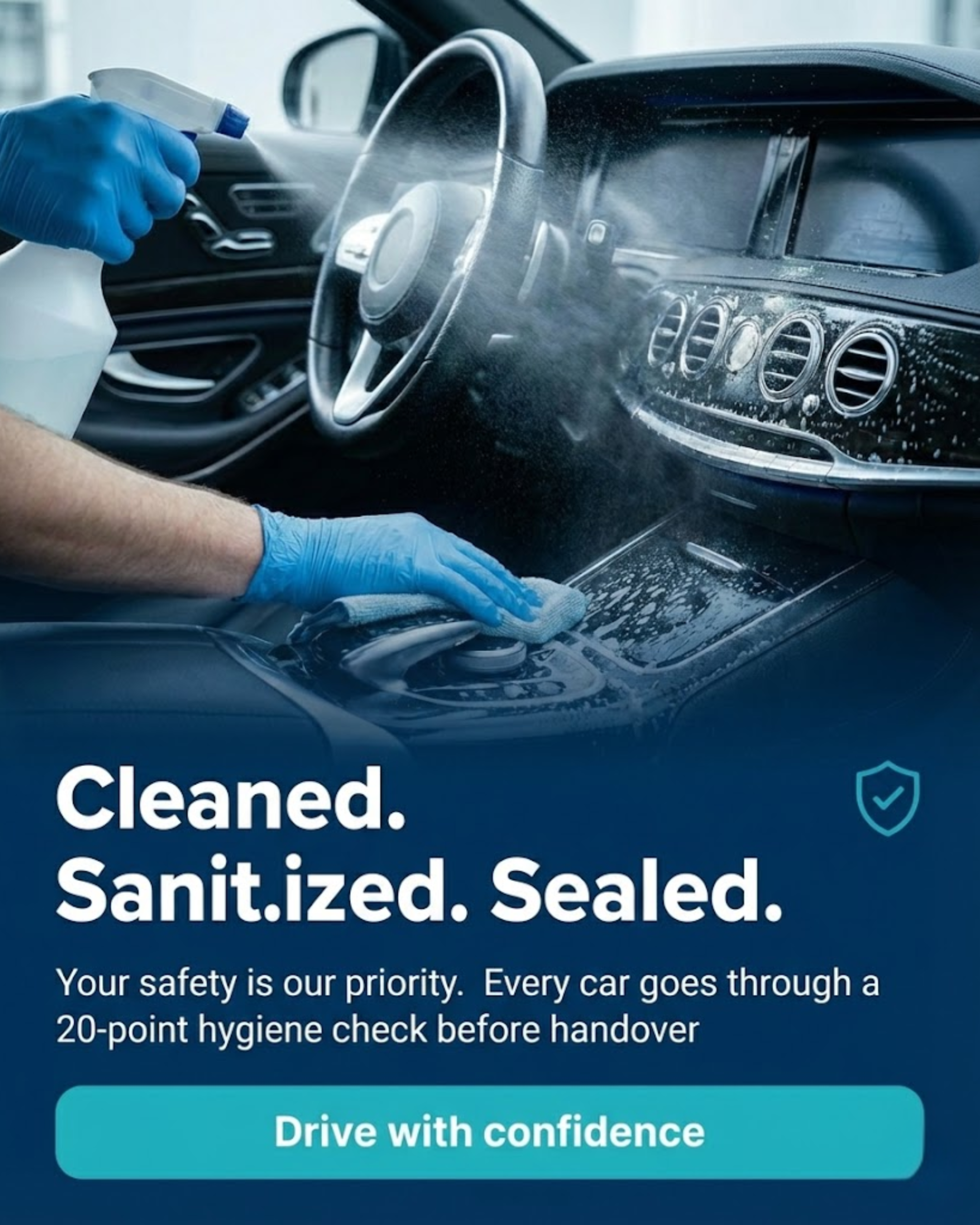 Car rental staff handing keys to customer for agency social media automation