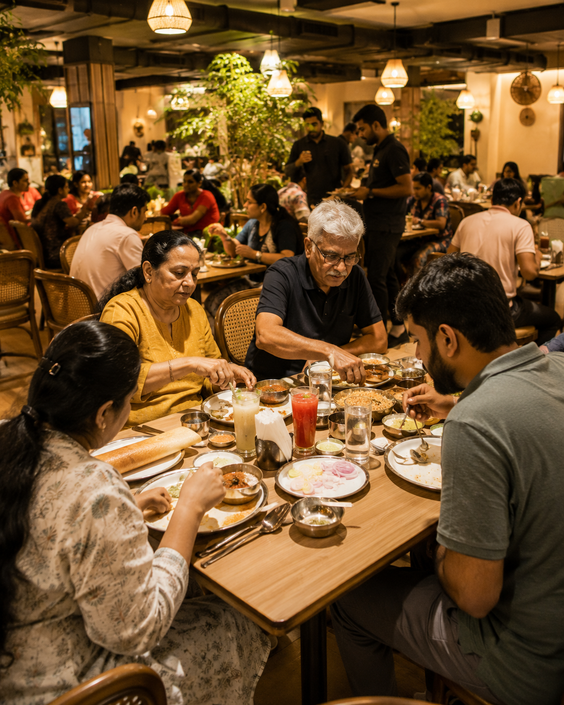 Veg Multicuisine Restaurant interior content for veg multicuisine restaurant social media automation