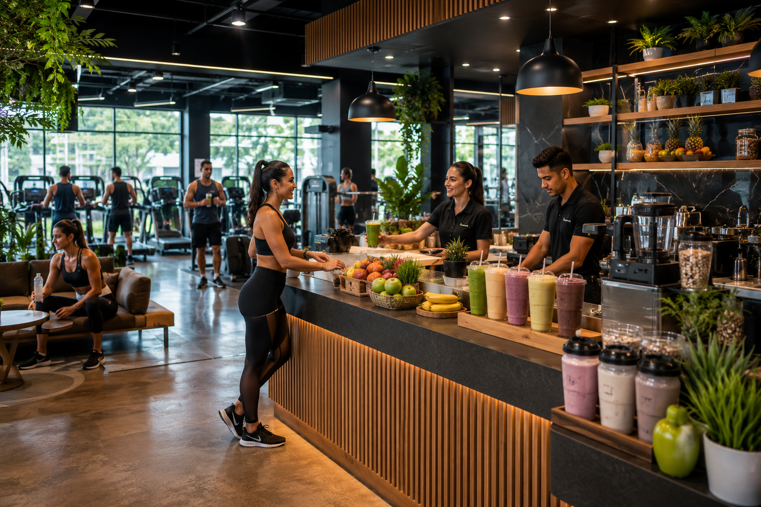 Juice Bar / Smoothie Bar interior content for juice bar / smoothie bar social media automation
