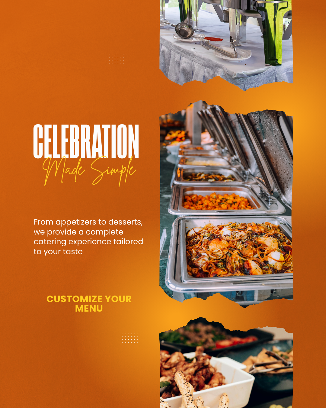 Dessert content for catering social media automation