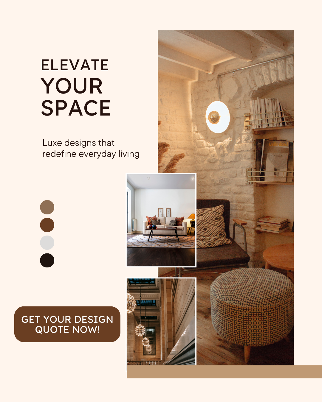 Cozy interior interior promoted through automated social media content
