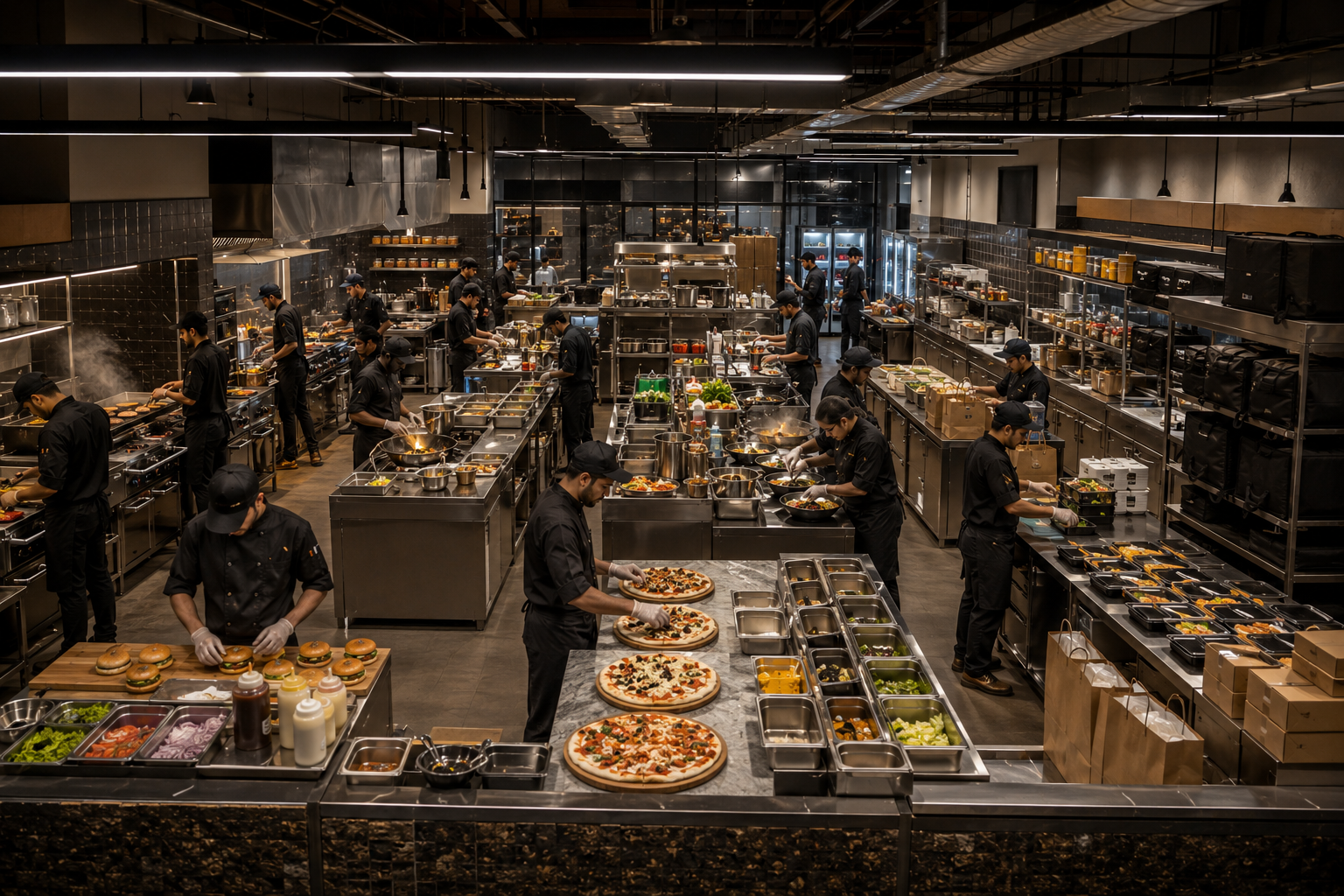 Chef preparing a delicious meal, promoted via automated cloud kitchen social media content