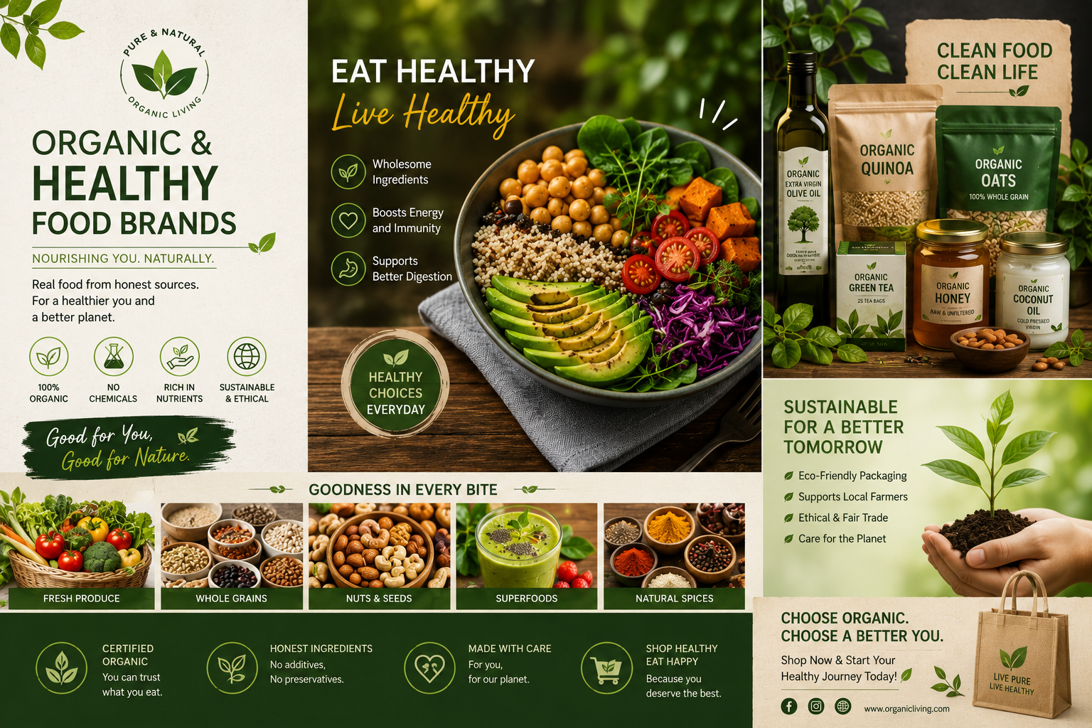 Cozy organic food interior promoted through automated social media content