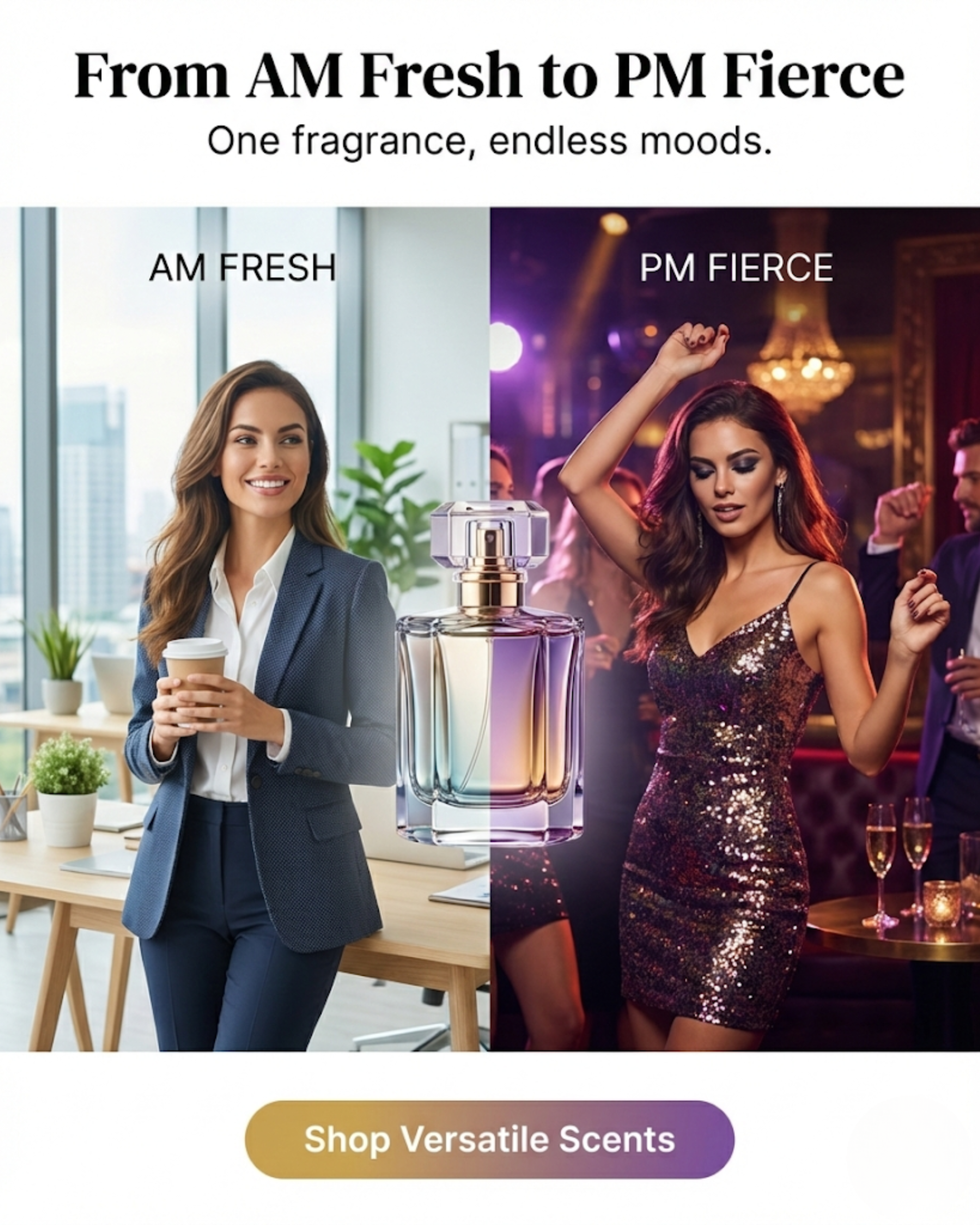 Perfumer blending a custom scent, promoted via automated perfume social media content