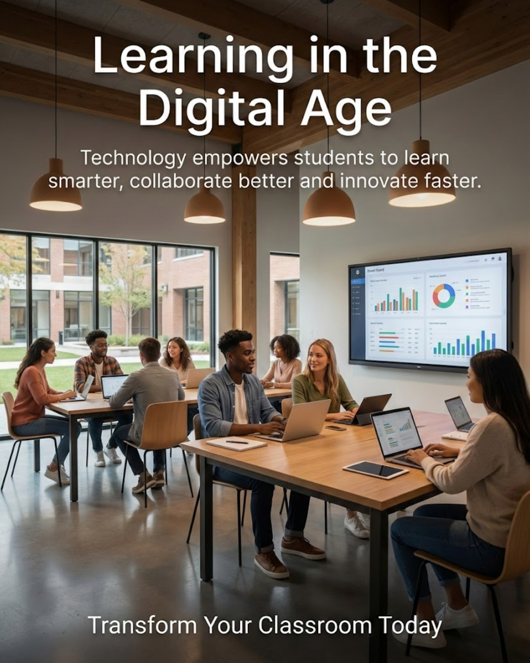 Teacher explaining a concept, promoted via automated school & college social media content