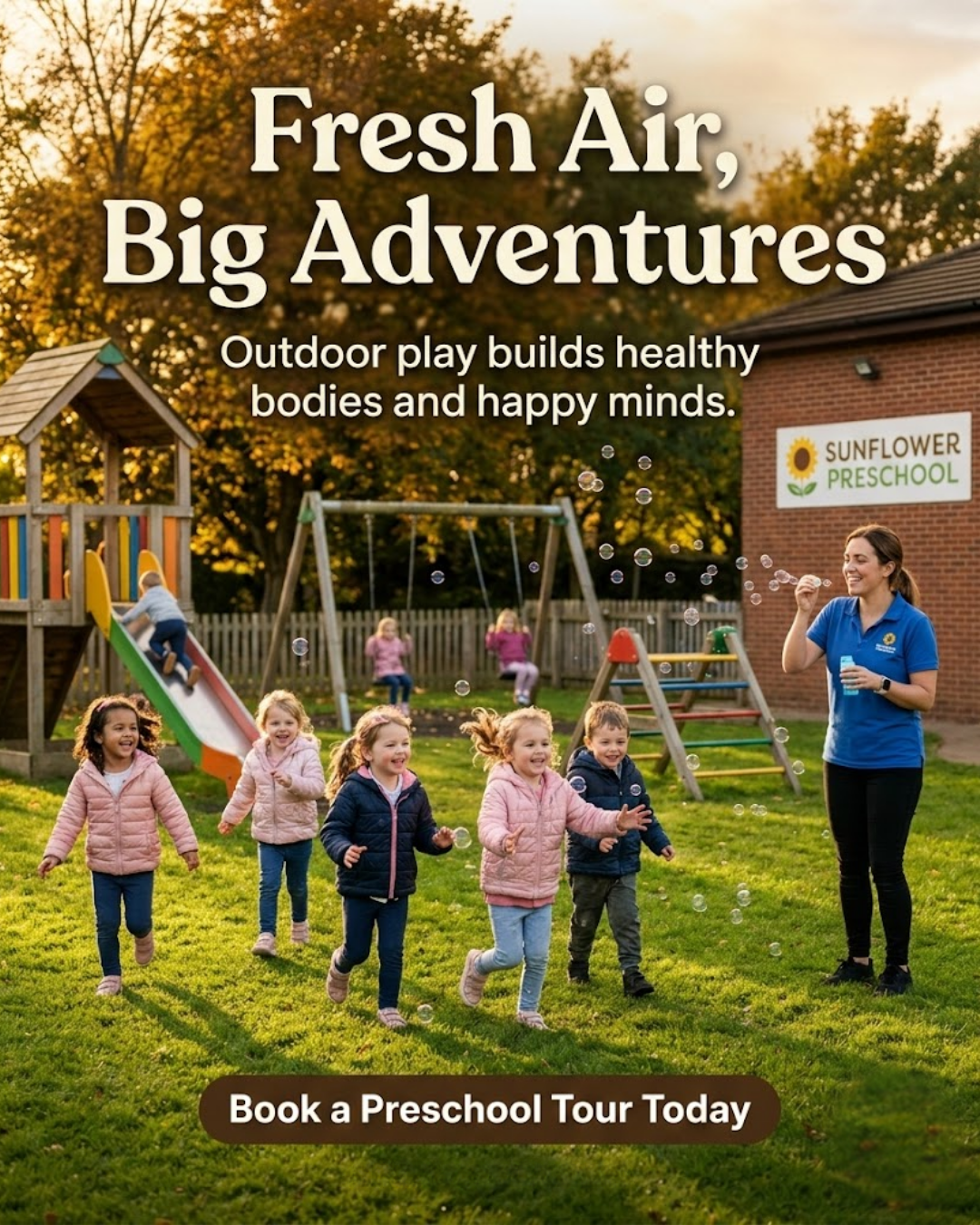 Summer camp content for preschool social media automation