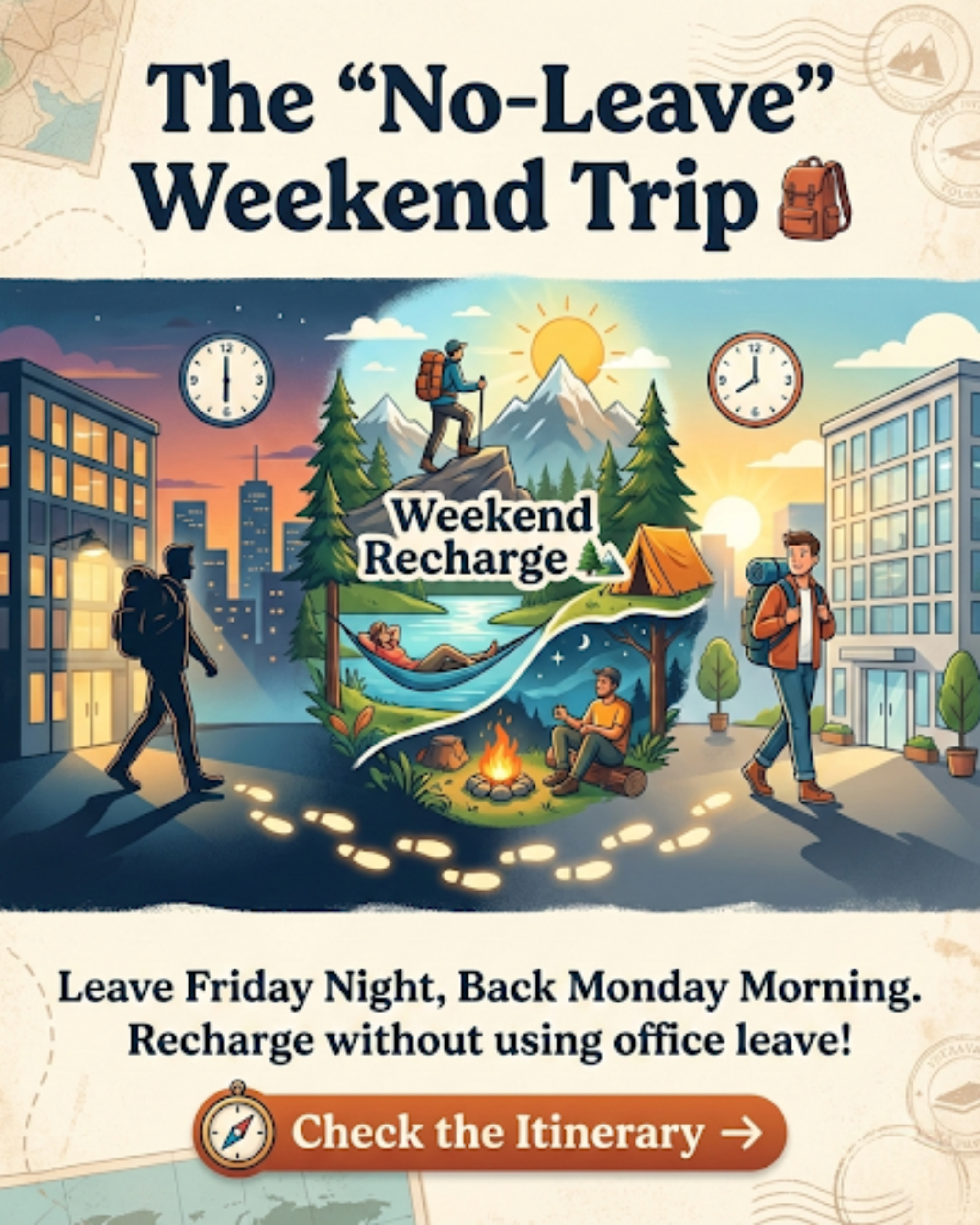 Mountain trekking and outdoor adventure for travel agency social media automation