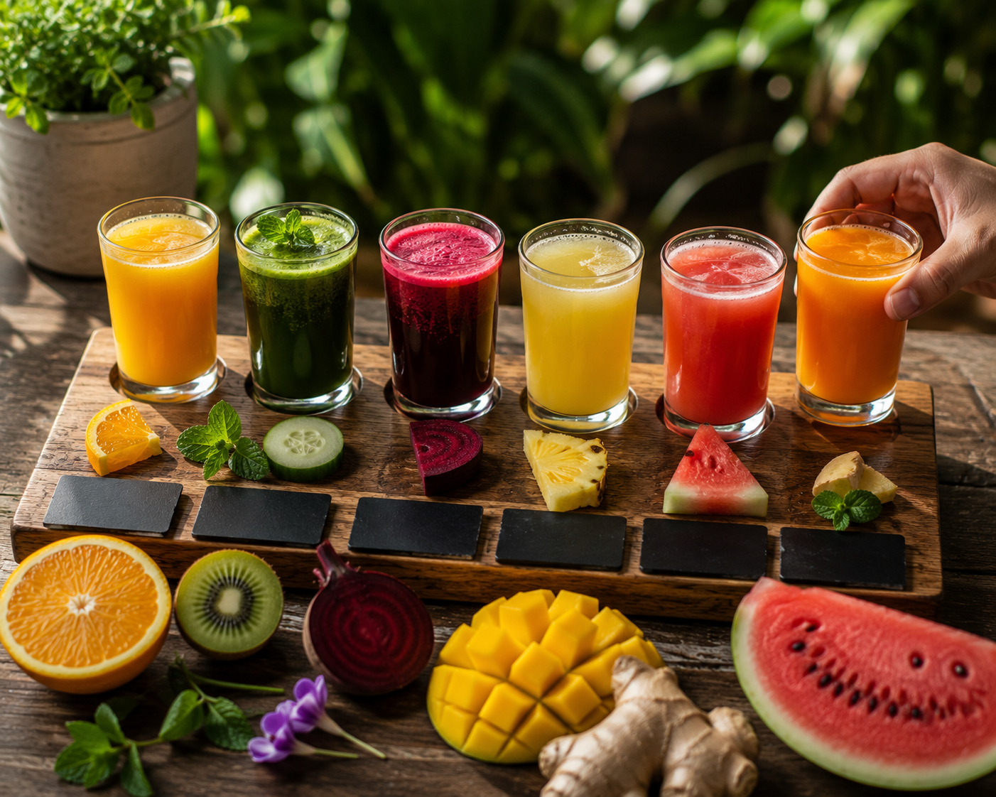 Fresh smoothie content for juice bar / smoothie bar social media automation