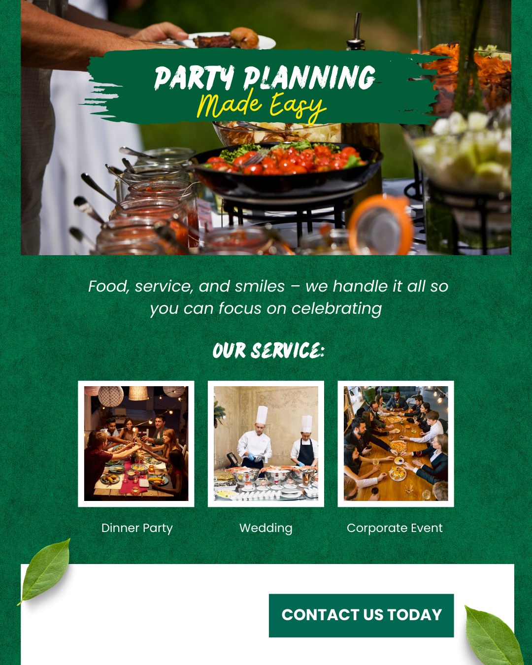 Fresh bakery display content for catering social media automation
