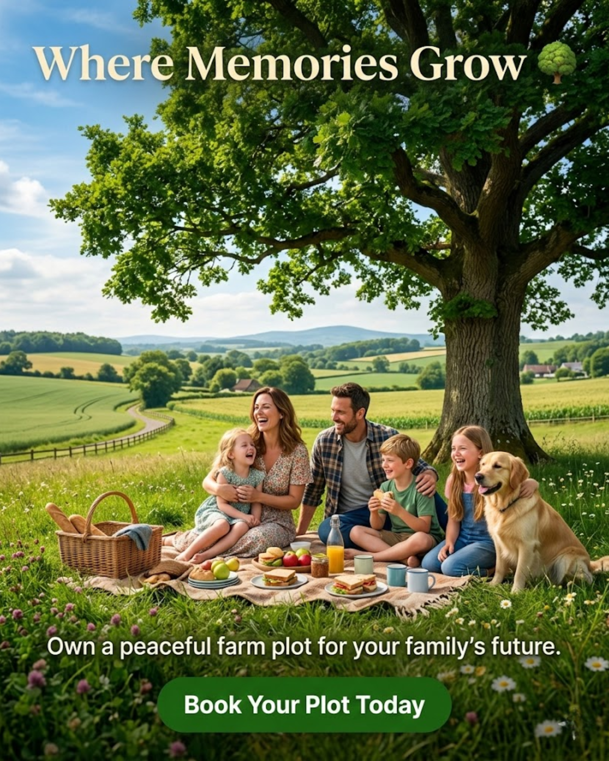 Layout plan content for farm plot social media automation