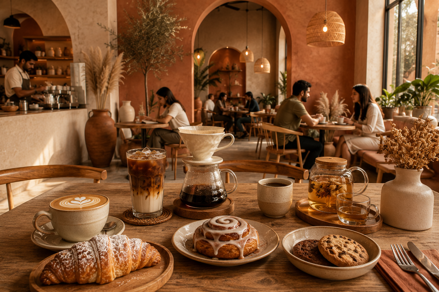 Cozy cafe ambience content for cafe social media automation
