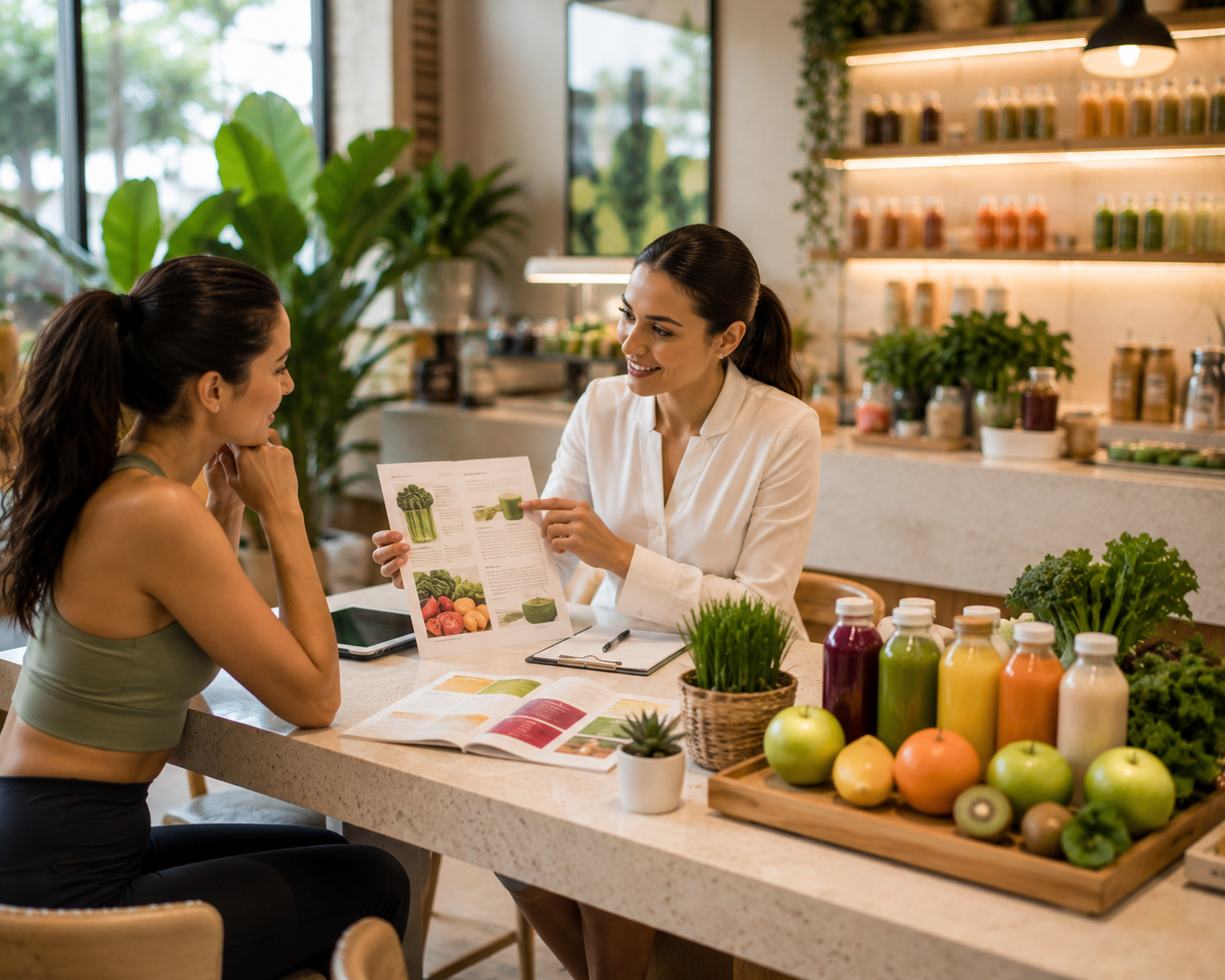 Fruit bowl display content for juice bar / smoothie bar social media automation