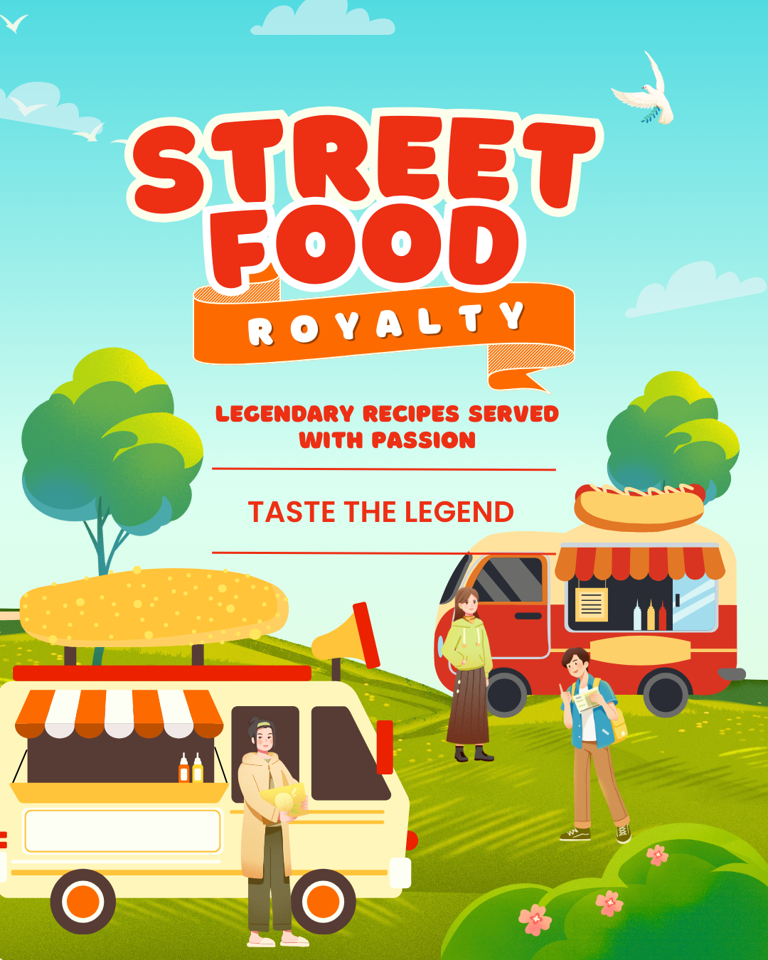 Cozy food truck ambience content for food truck social media automation
