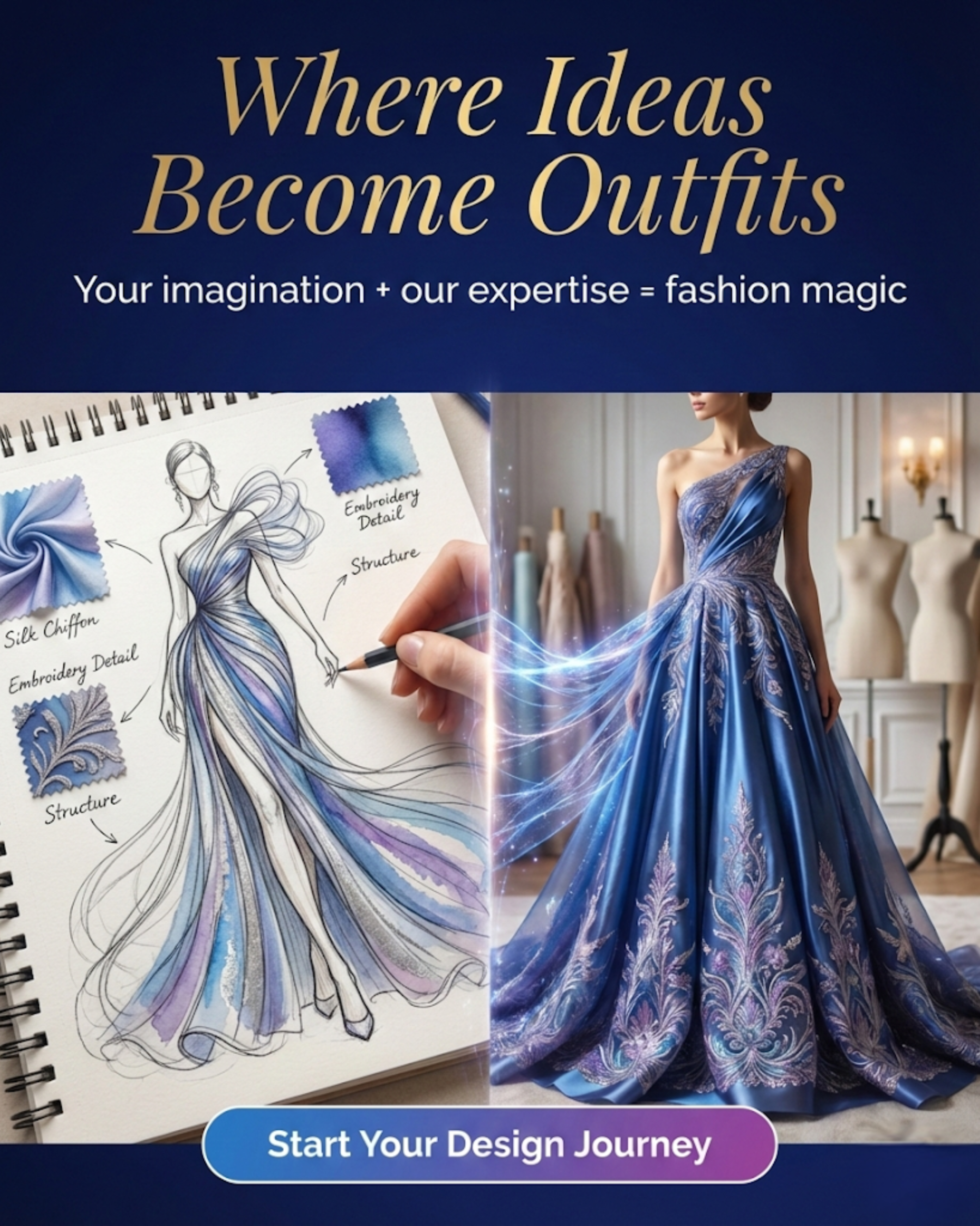 Cozy Fashion Designer ambience content for Fashion Designer social media automation