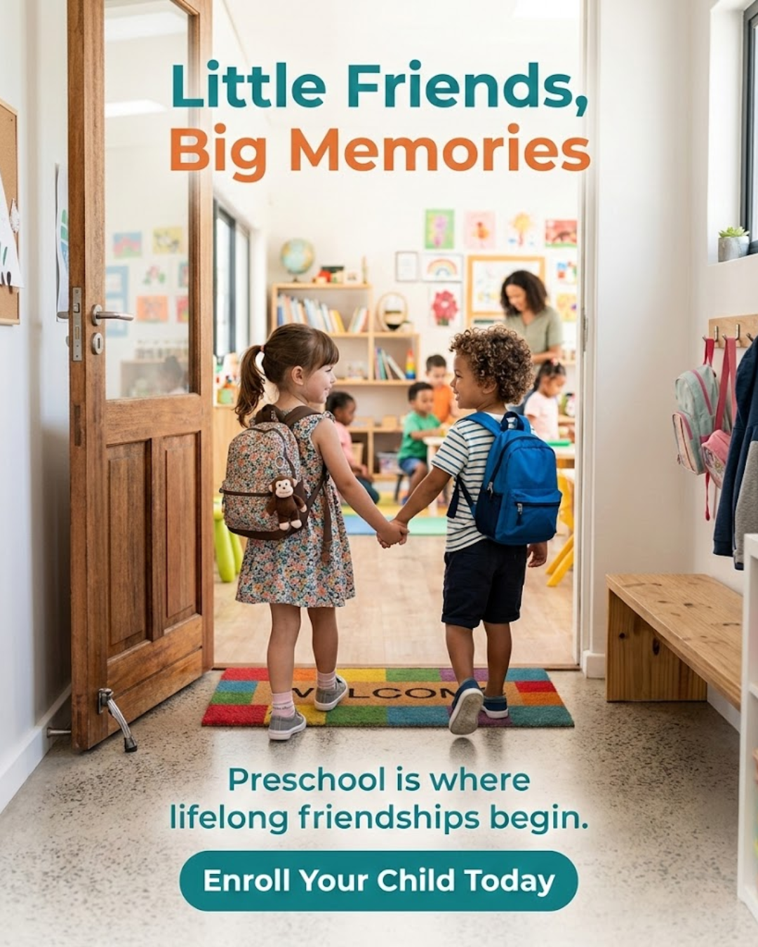 Admission offer content for preschool social media automation
