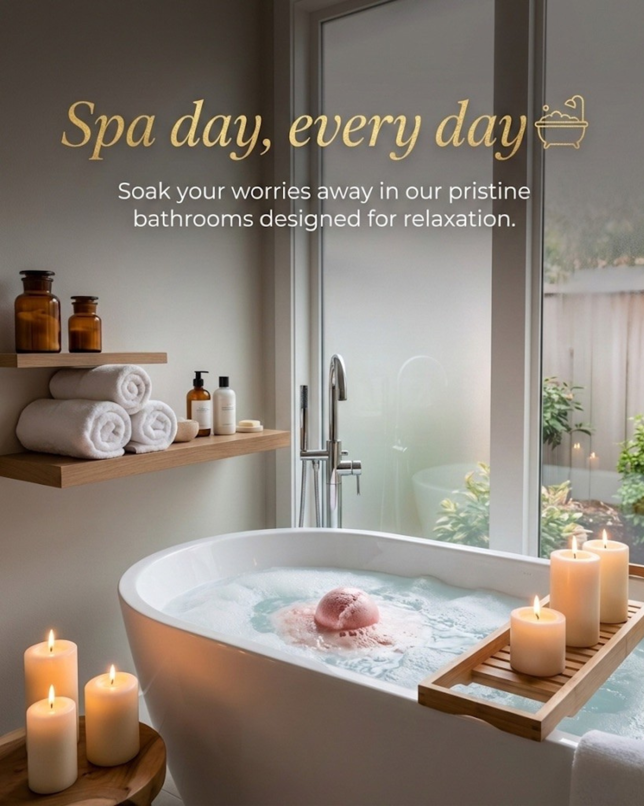 Outdoor deck hot tub and scenic view for vacation rental social media automation