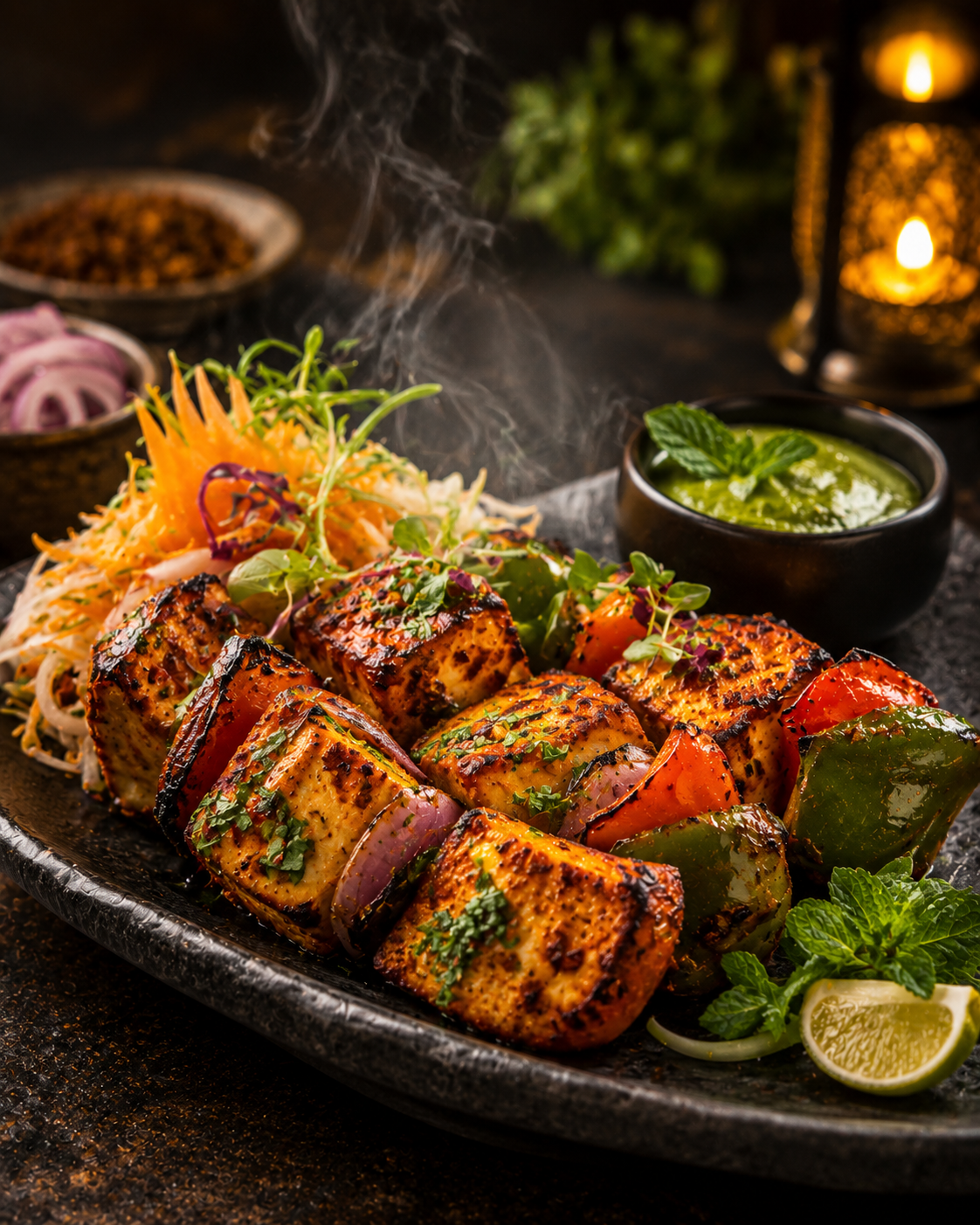 Buffet display content for veg multicuisine restaurant social media automation