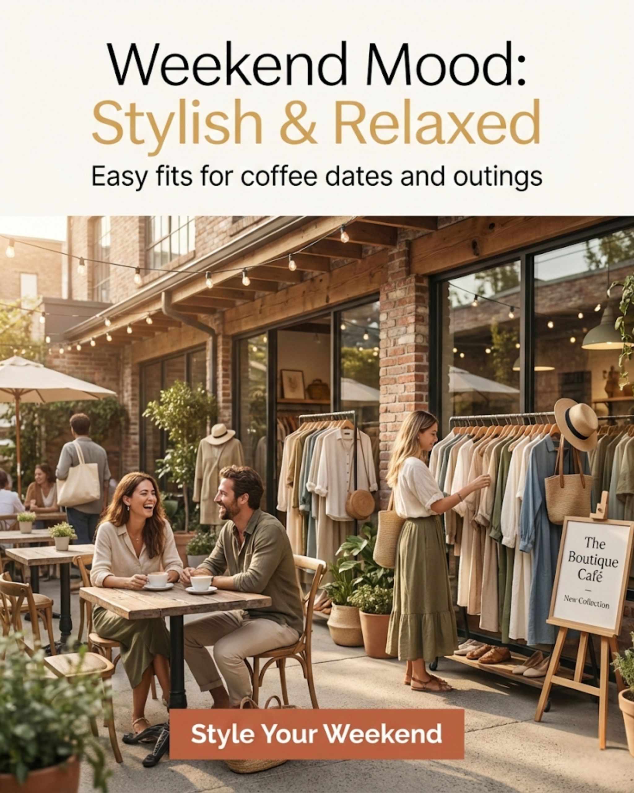 Weekend offer content for clothing boutique social media automation
