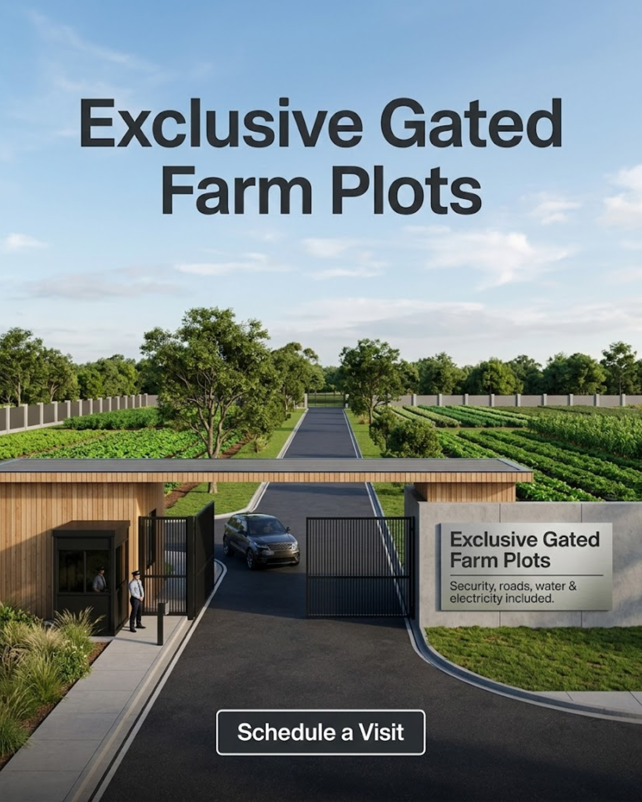 Weekend site visit content for farm plot social media automation