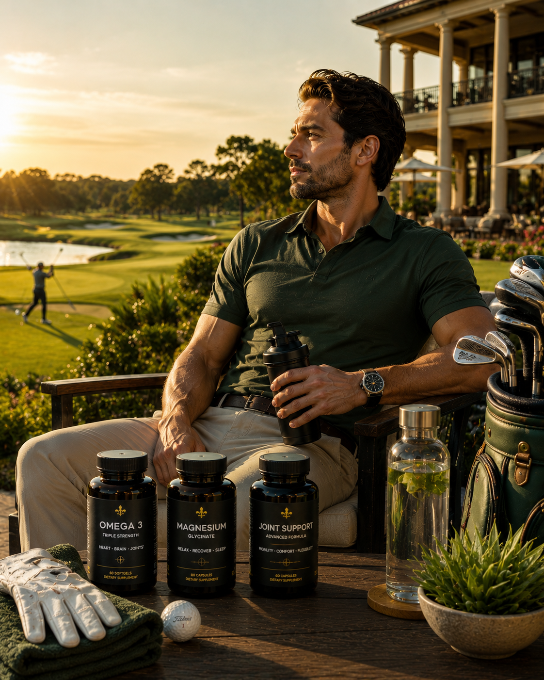 Supplement store ambience content for wellness supplements social media automation