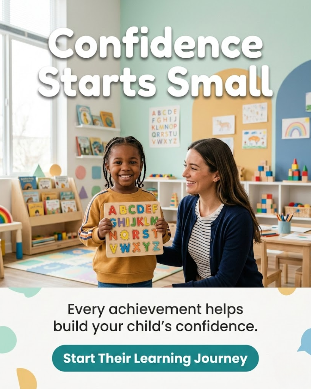 Classroom environment content for preschool social media automation