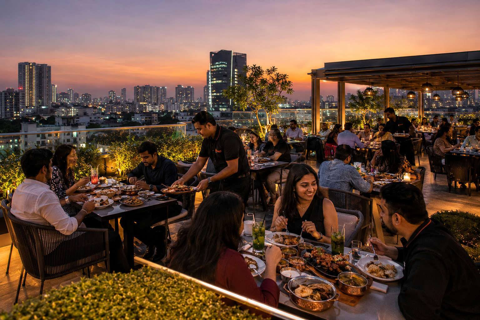 Weekend dining offer content for non-veg restaurant social media automation