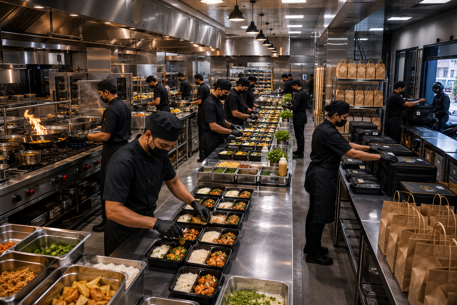 Meal combo content for cloud kitchen social media automation
