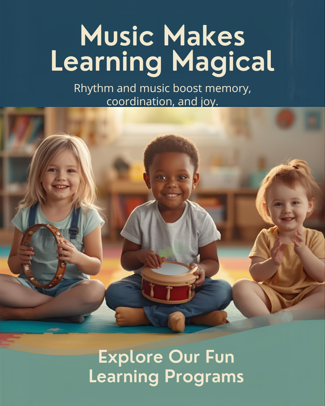 Play area content for preschool social media automation