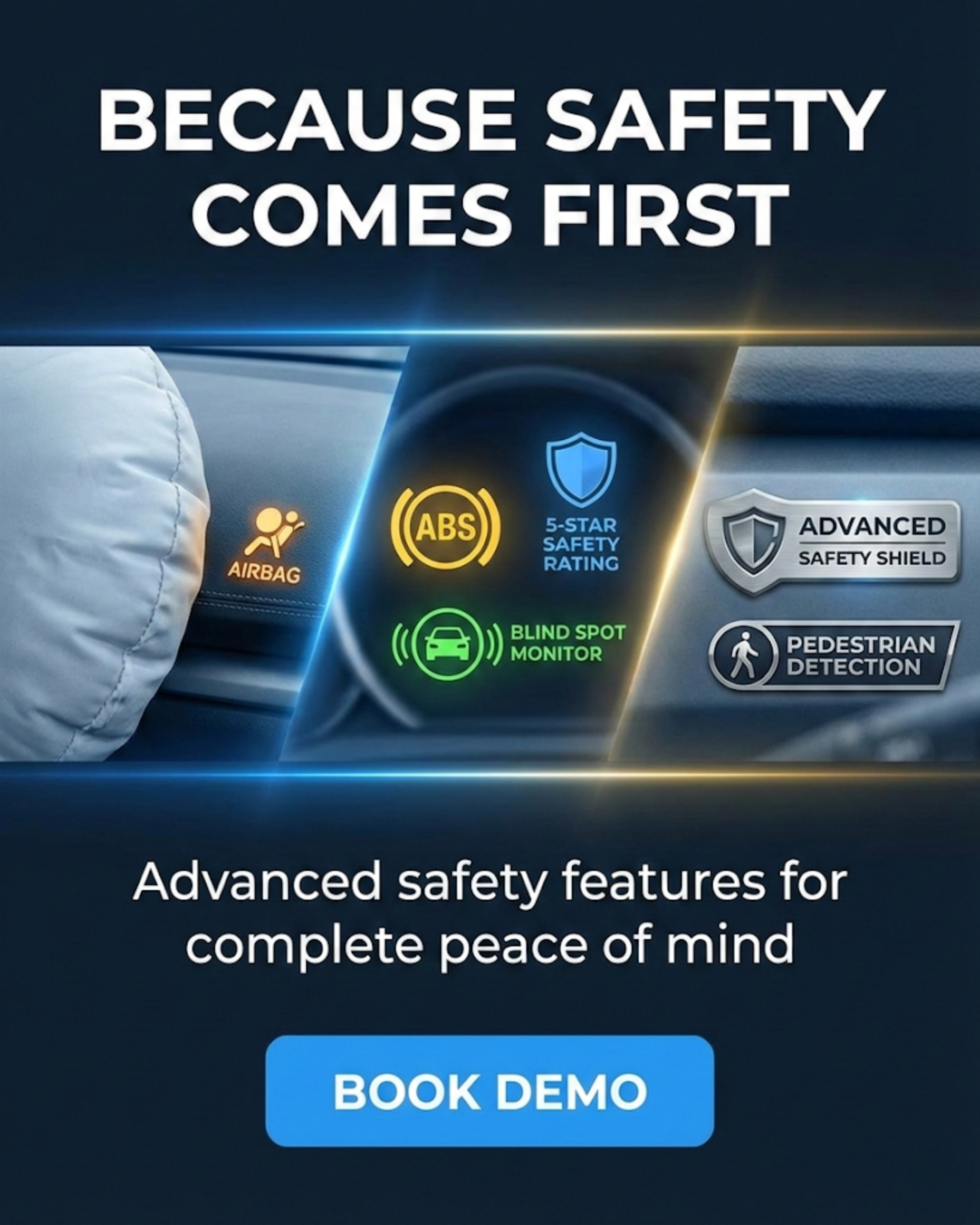 Customer receiving keys at car delivery inside showroom, promoted via automated social media content