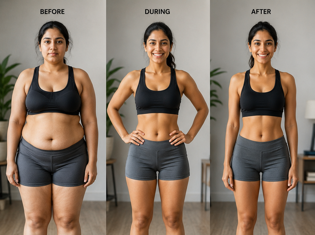 Gym ambience content for weight loss body transformation social media automation