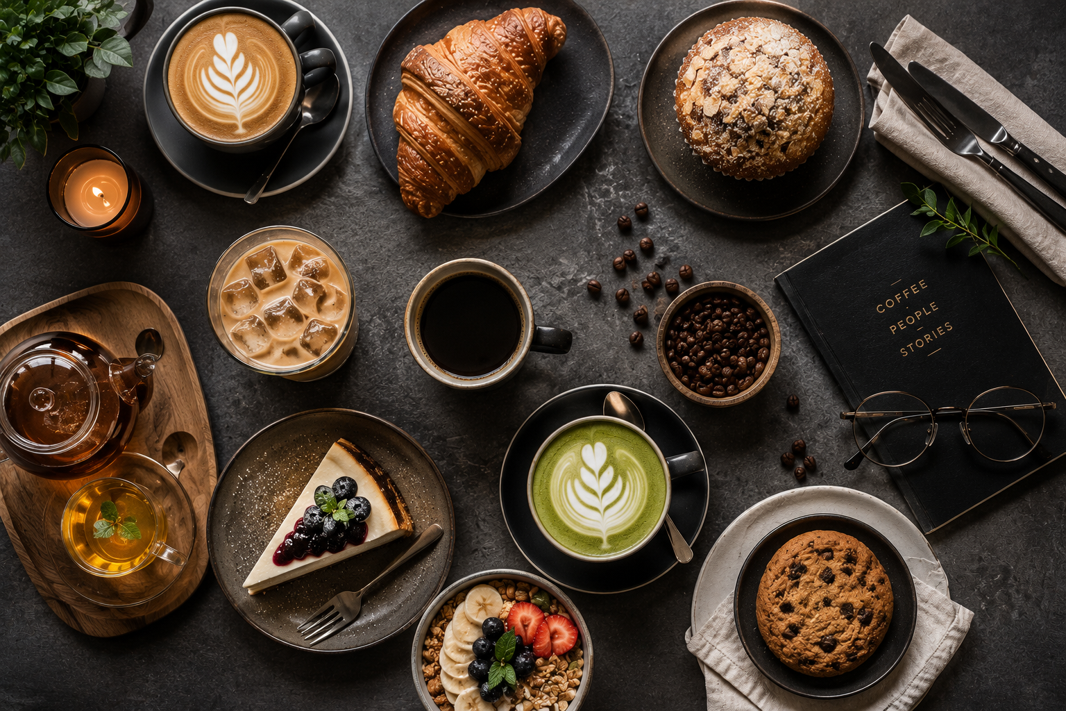 Iced drinks content for cafe social media automation
