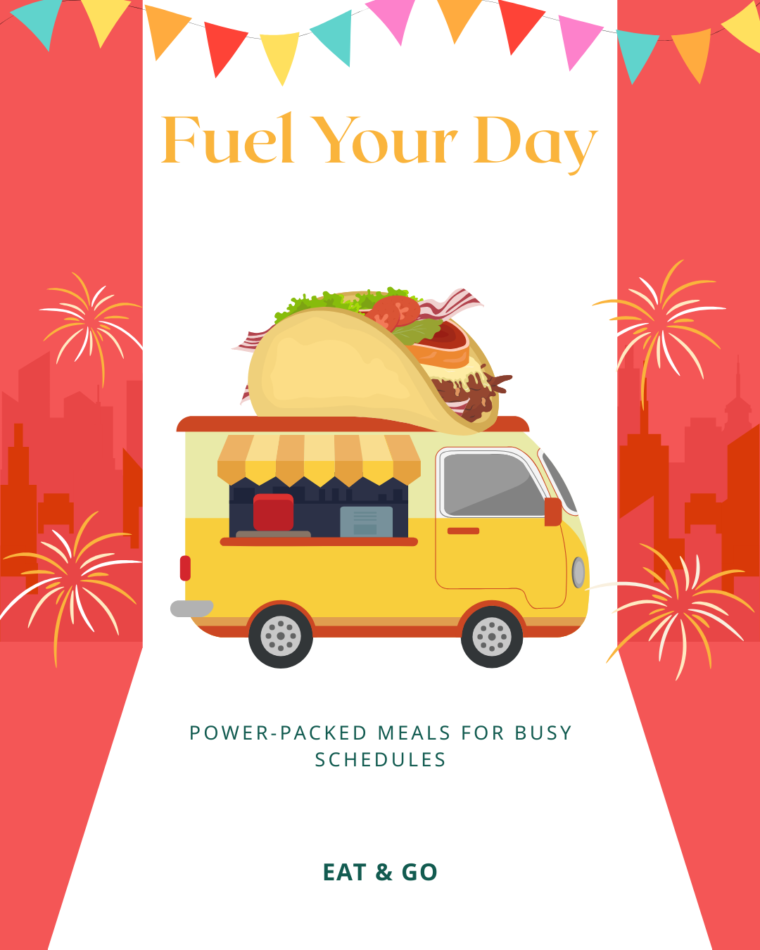 Iced drinks content for food truck social media automation