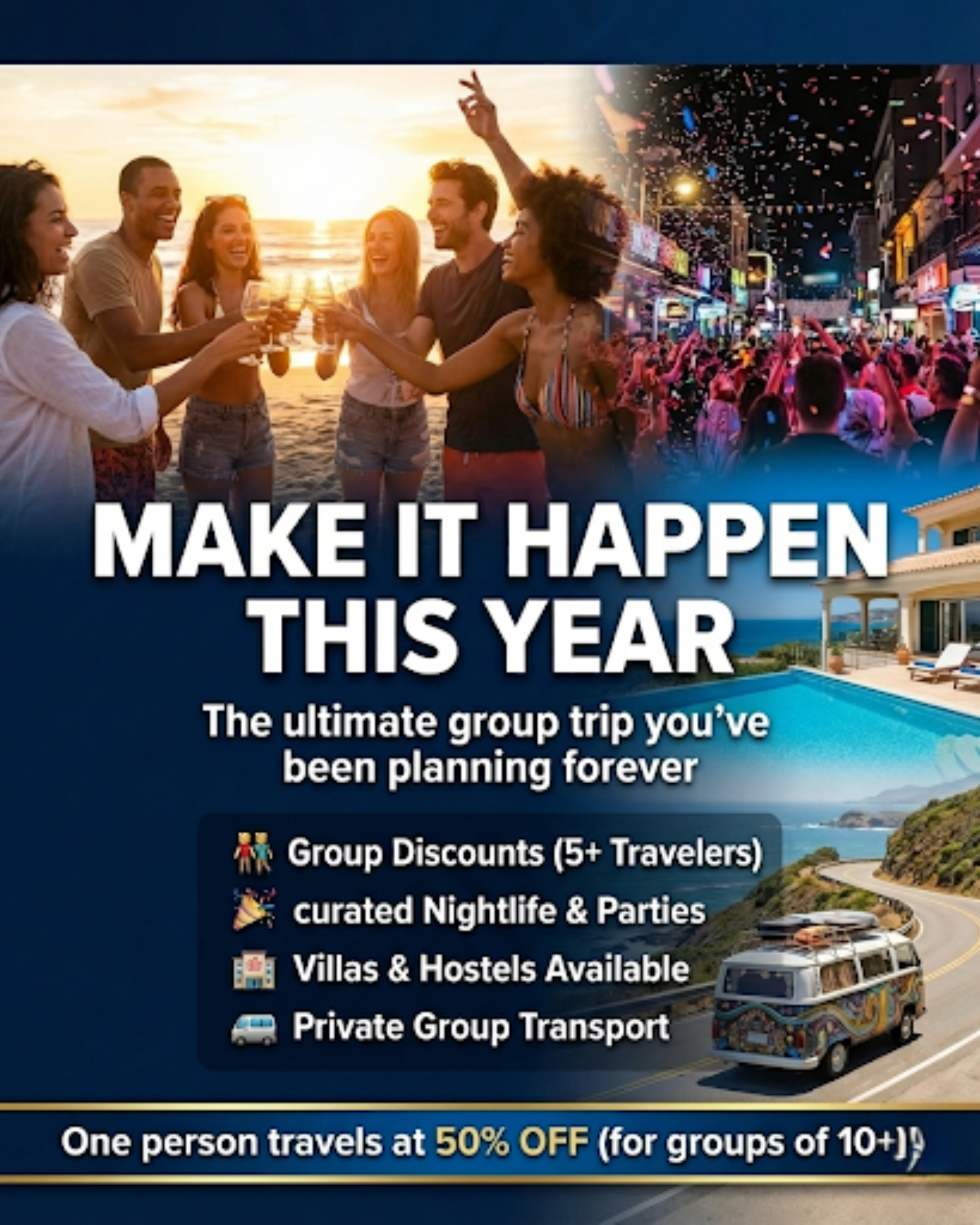 Luxury cruise ship at ocean sunset for travel agency social media automation