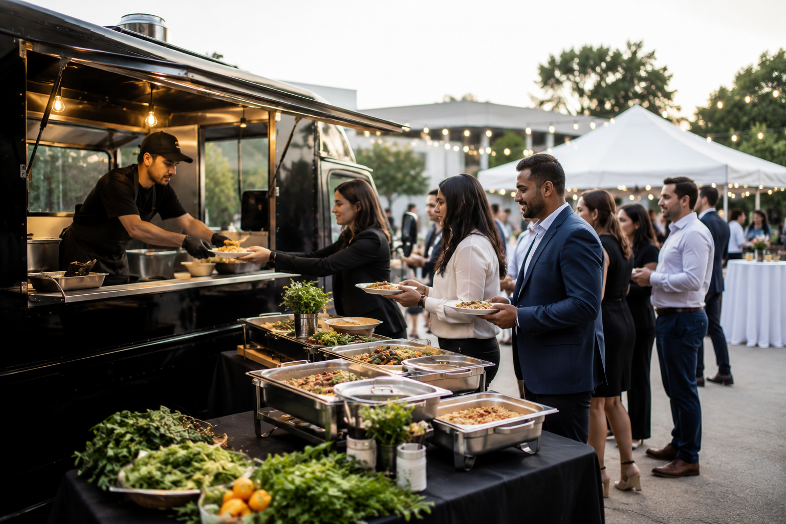Chef cooking street food, promoted via automated food truck social media content