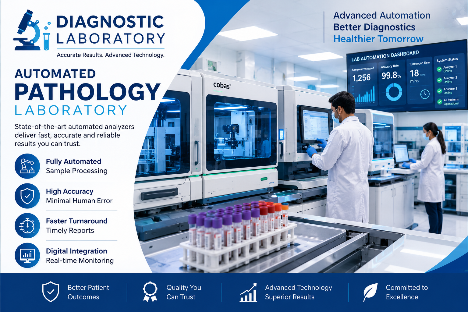 Doorstep blood sample collection for diagnostic lab social media automation