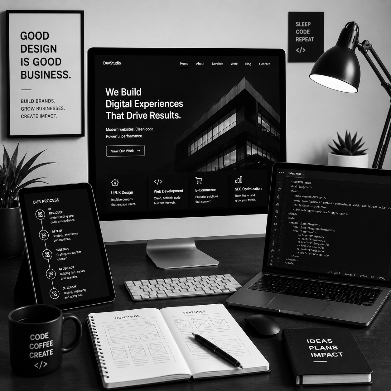 Free Website Audit Promotion for Web Development social media automation