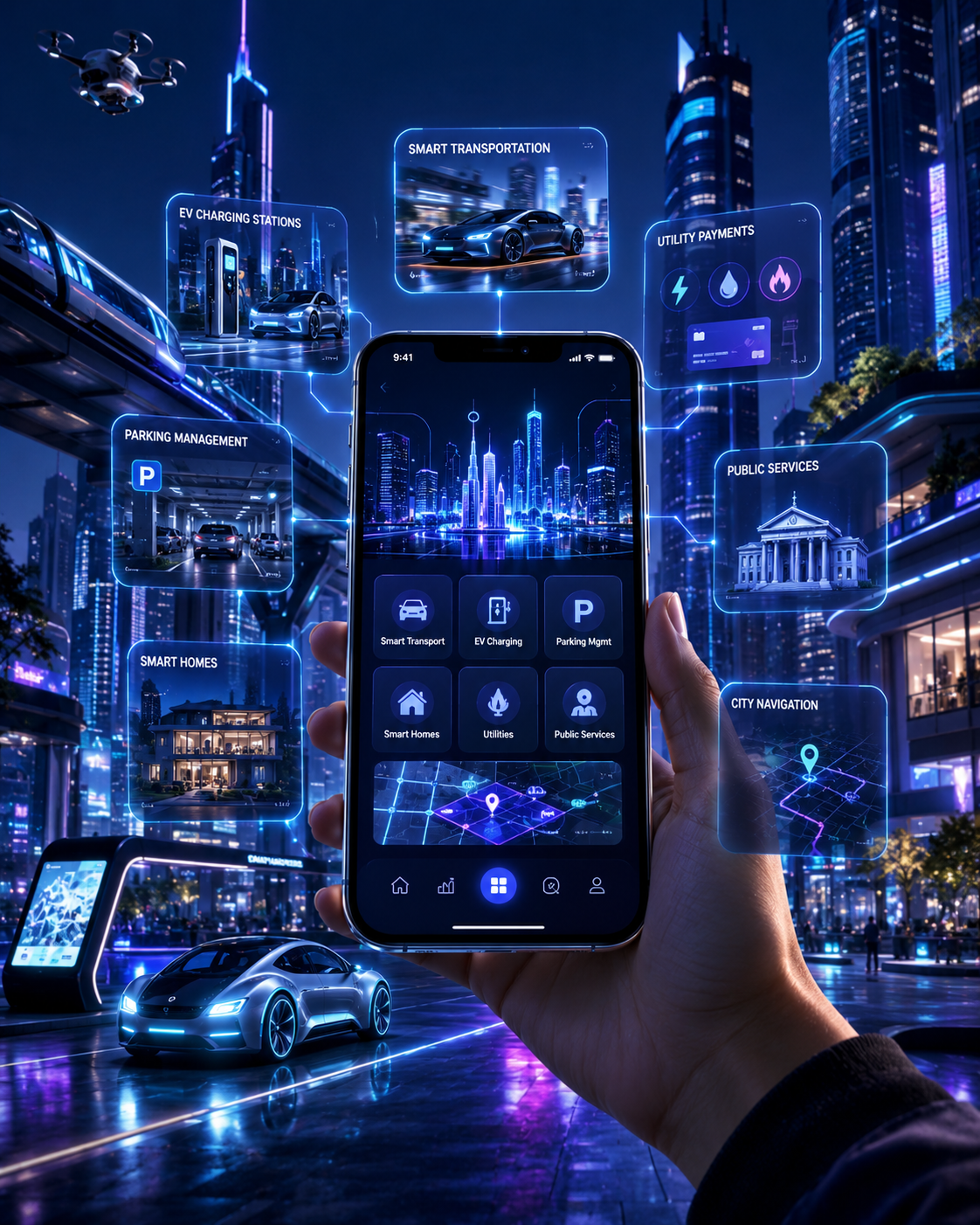 SaaS Mobile Application Demo for App Development social media automation