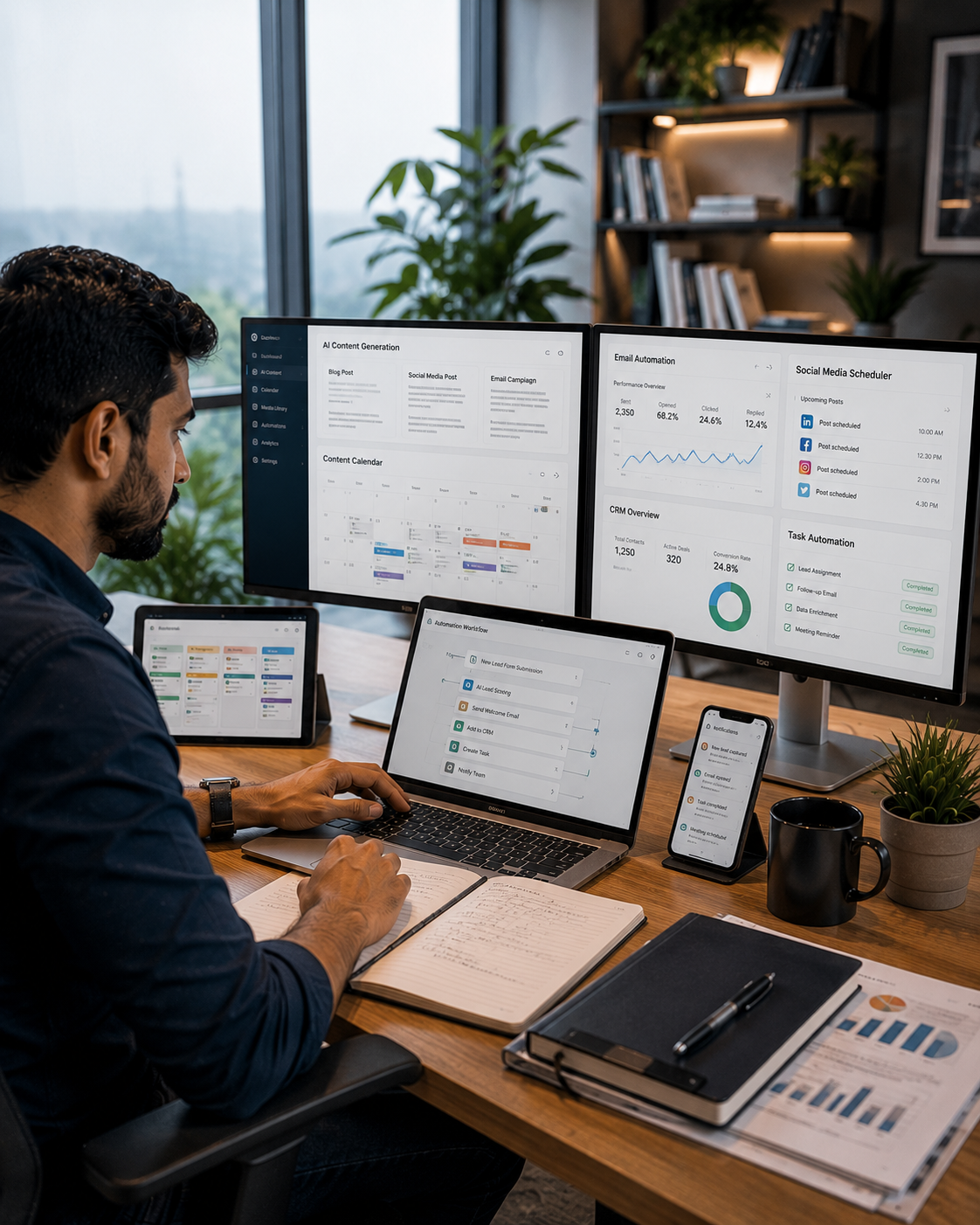 AI tools social media marketing and automated user signup generation
