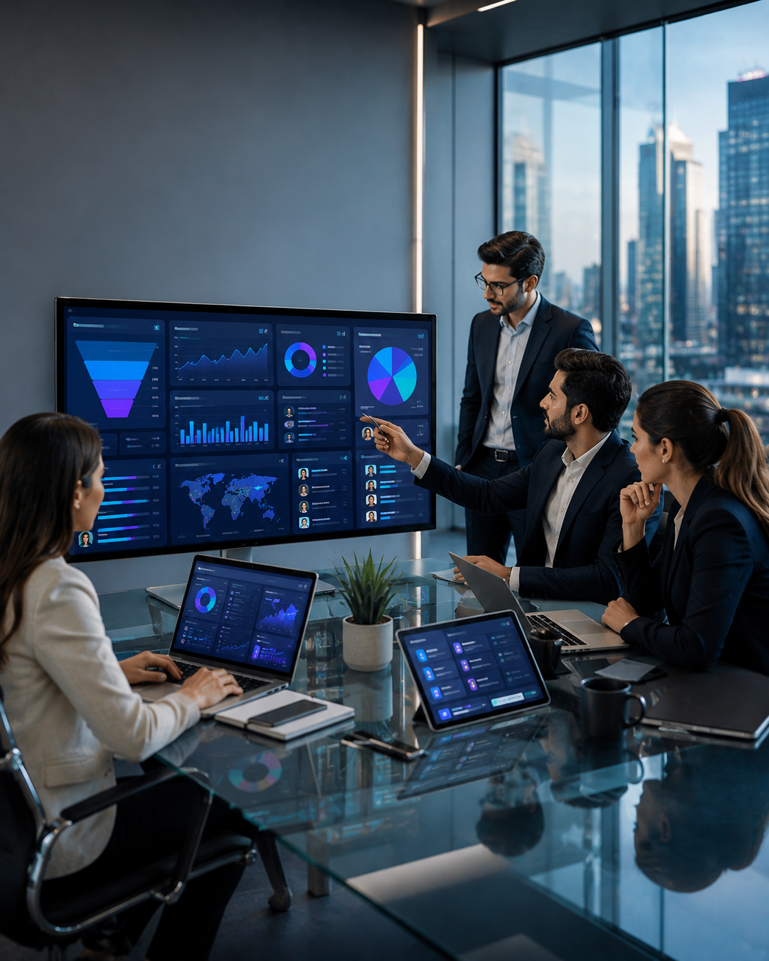 SaaS product dashboard analytics and software workflow promoted through automated social media content