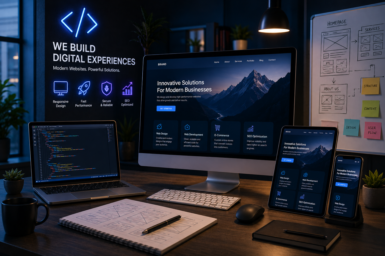 Web Design Portfolio Showcase for Web Development social media automation