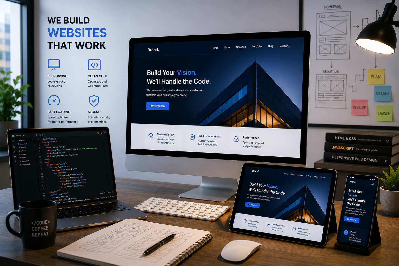 Website Redesign Before and After for Web Development social media automation