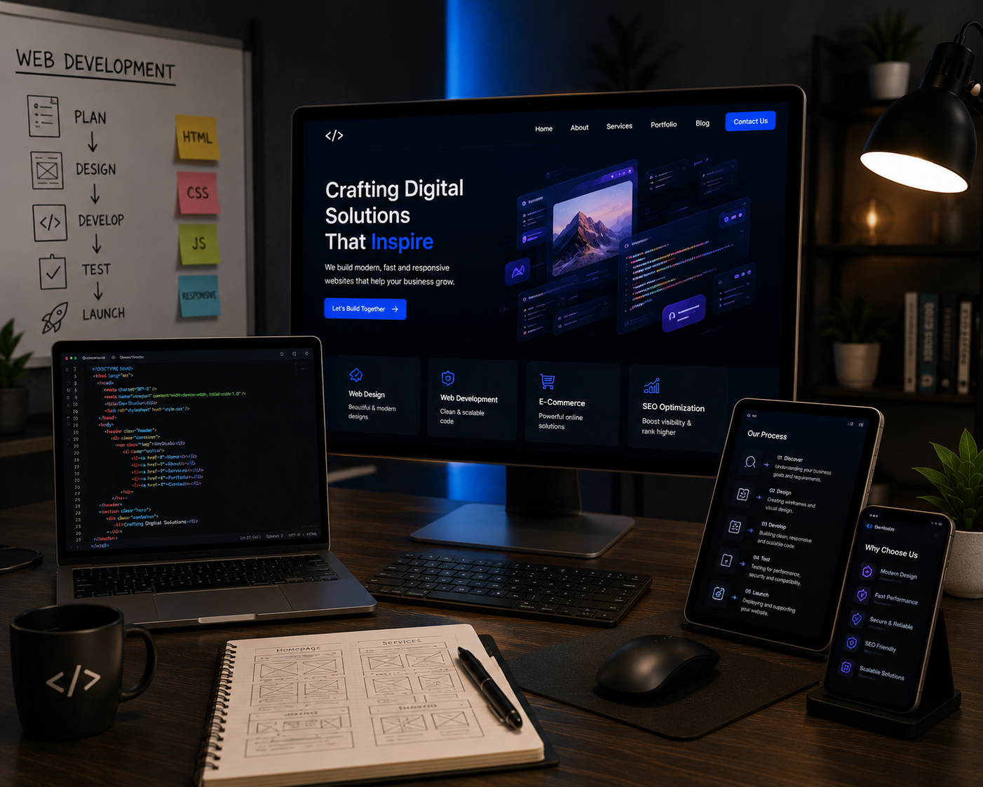 Responsive Mobile Design for Web Development social media automation