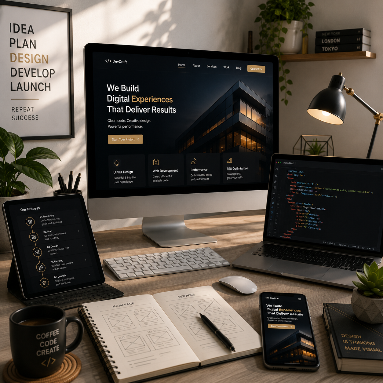 Custom Web Application Demo for Web Development social media automation