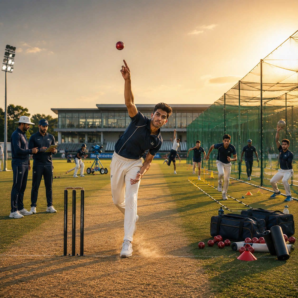 Cricket training social media post preview for Facebook