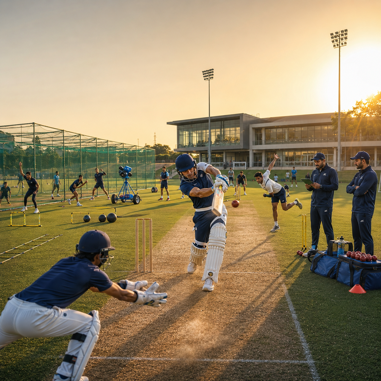 Cricket training social media post preview for Instagram