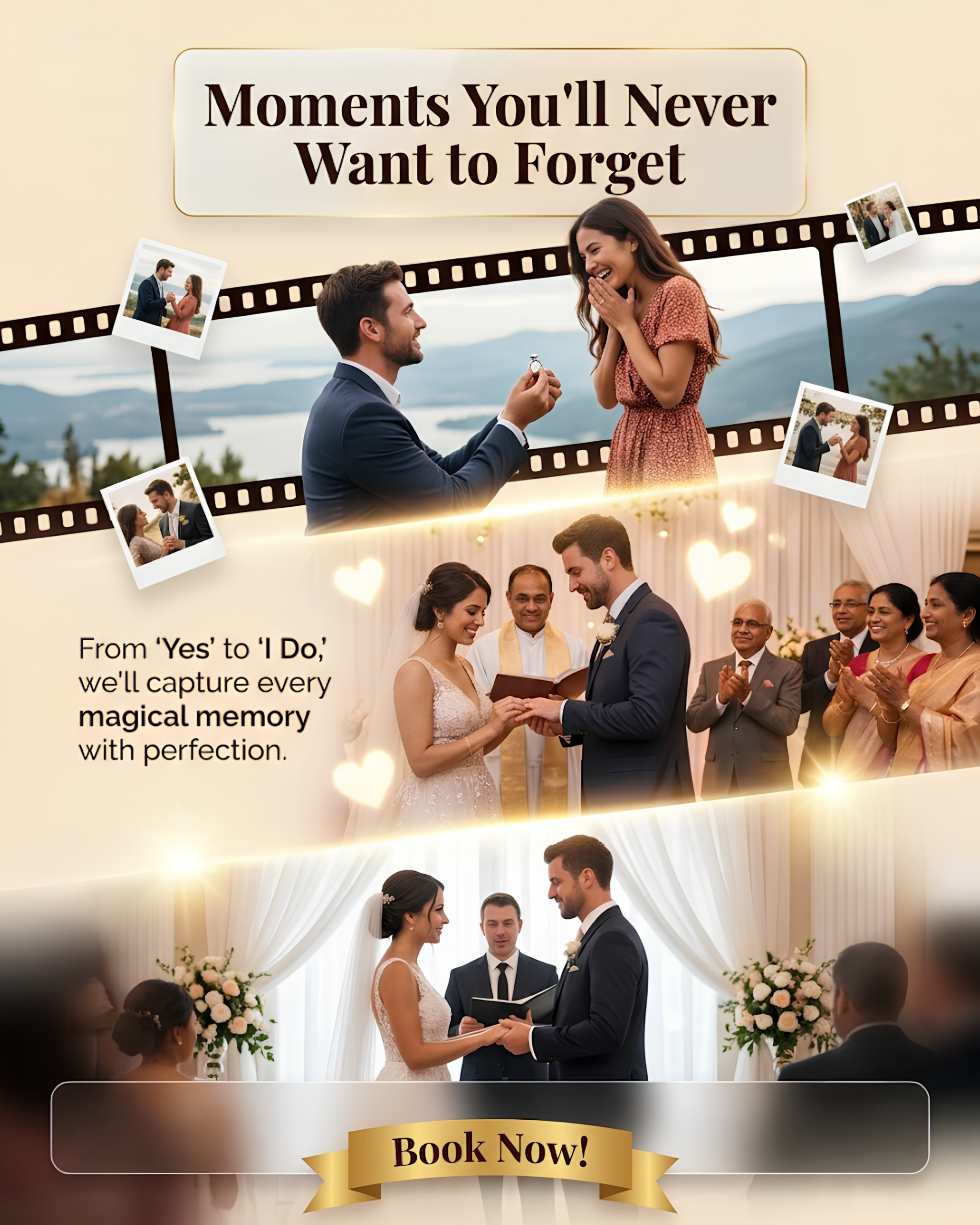 Pre-wedding shoot frame for wedding photographers social media automation